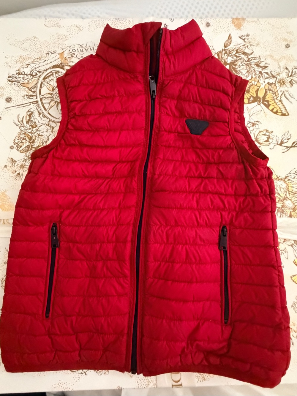 Kids Red Quilted Puffer Vest - Lightweight Sleeveless Jacket